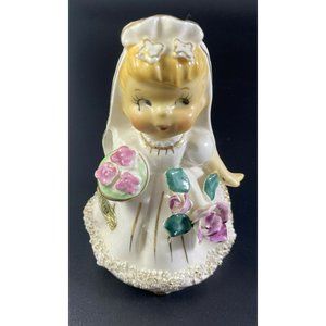 Vintage Consco Ceramic Bell 1950's Marilyn Exclusive Bride Floral Wedding June